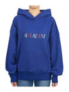 Women's Logo Hoodie Blue - SAINT LAURENT - BALAAN 2