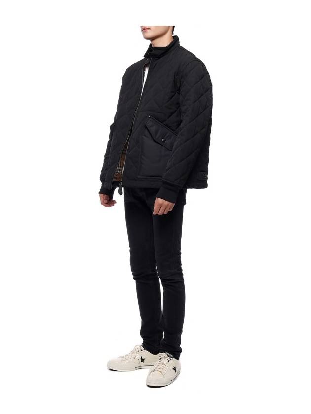 Diamond Quilted Thermoregulated Jacket Black - BURBERRY - BALAAN 5