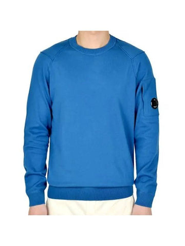 Sea Island Lens Knit Top Blue - CP COMPANY - BALAAN 1