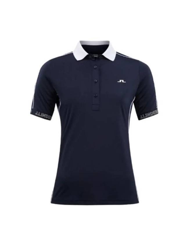 Women's Damai DAMAI Polo Short Sleeve T-Shirt Navy - J.LINDEBERG - BALAAN 2