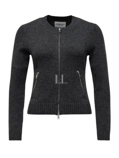 Lynda Zip Up Knit Cardigan Anthracite - ISABEL MARANT - BALAAN 2