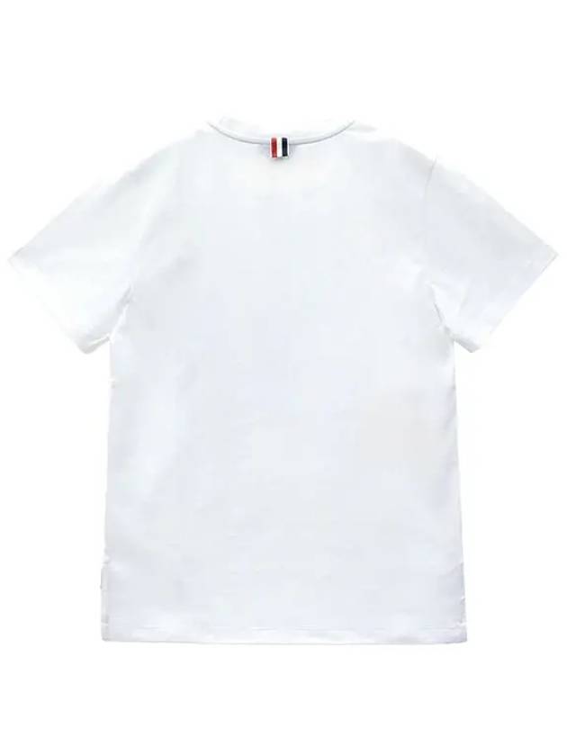 Men's Side Slit Relaxed Short Sleeve T-Shirt White - THOM BROWNE - BALAAN 6