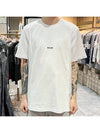 Micro Logo Print Short Sleeve T-Shirt White - MSGM - BALAAN 3