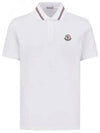 Logo Patch Polo Shirt White - MONCLER - BALAAN 2