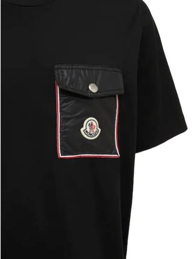 Logo patch pocket cotton jersey short sleeve t shirt black 8C00048 8390Y 999 - MONCLER - BALAAN 2