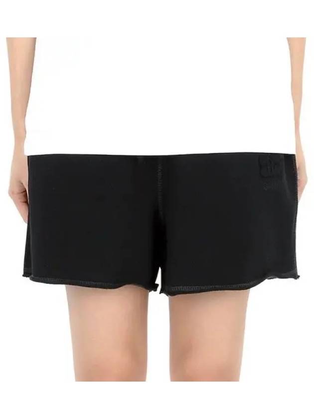 Logo Cotton Shorts Black - GANNI - BALAAN 2