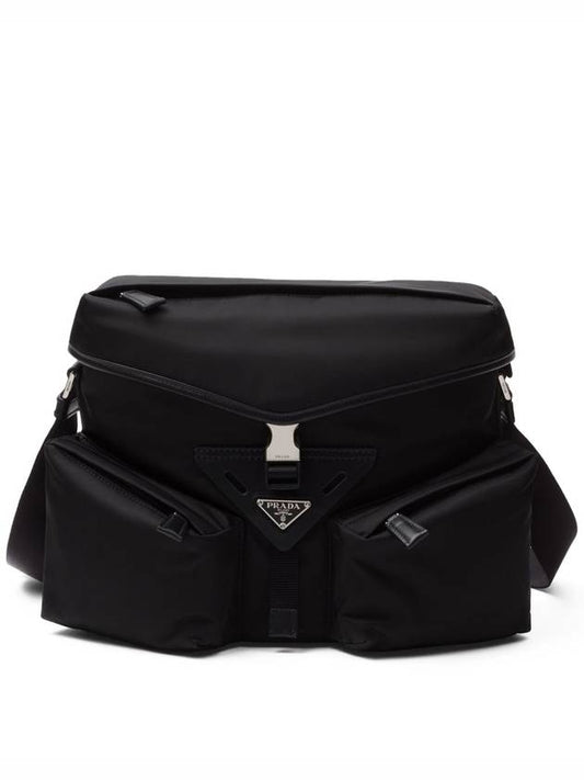 Re-Nylon Leather Shoulder Bag Black - PRADA - BALAAN 2