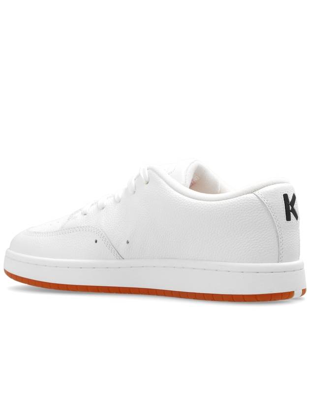 Dome Trainer Leather Low Top Sneakers Off White - KENZO - BALAAN 6