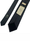 Monogram GG Logo Silk Tie Dark Grey - GUCCI - BALAAN.