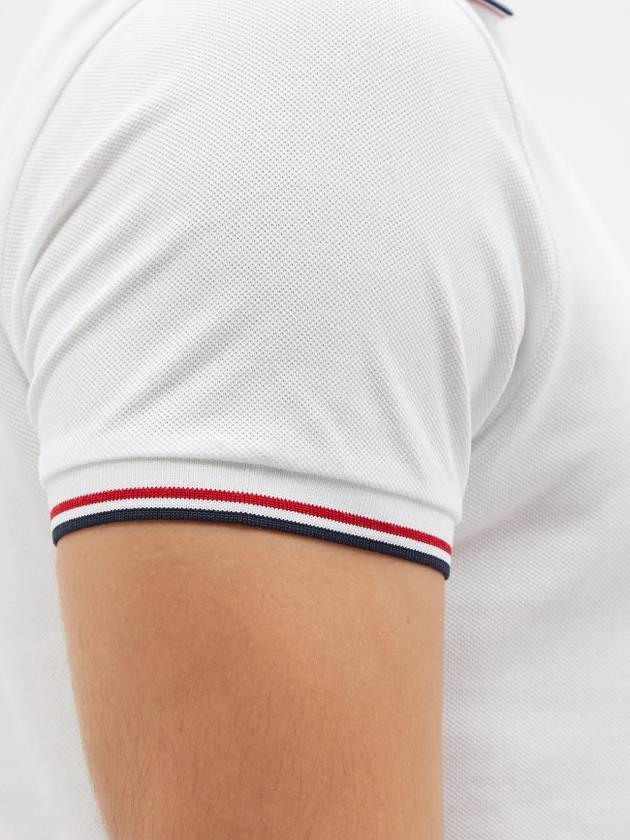 Logo Patch Short Sleeve Polo Optical White - MONCLER - BALAAN 4