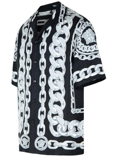 Versace 'Chains' Black Silk Shirt - VERSACE - BALAAN 2