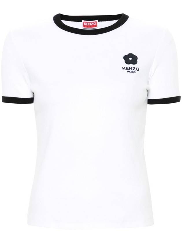 Kenzo Stretch Cotton T-Shirt With Logo Print - KENZO - BALAAN 1