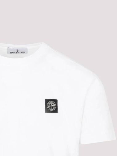 Stone Island Slit Fit Cotton Jersey T-Shirt With Patch Logo Clothing - STONE ISLAND - BALAAN 1