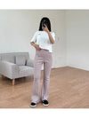 Tight fit high waist ribbed pants DV7869 272 pink beige WOMENS S Asian - NIKE - BALAAN 1