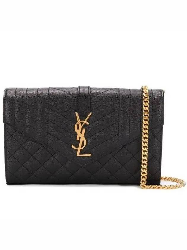 Cassandre Monogram Chain Cross Bag Black - SAINT LAURENT - BALAAN 2