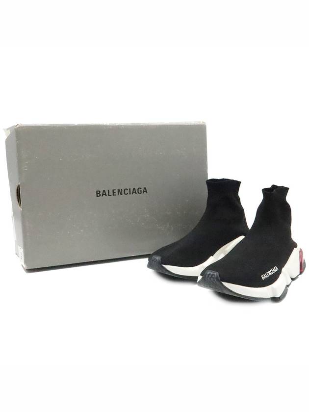 Women s Balenciaga 607543 Black White Knit Speedrunner Sneakers 36 gt Gangbuk used luxury goods - BALENCIAGA - BALAAN 3