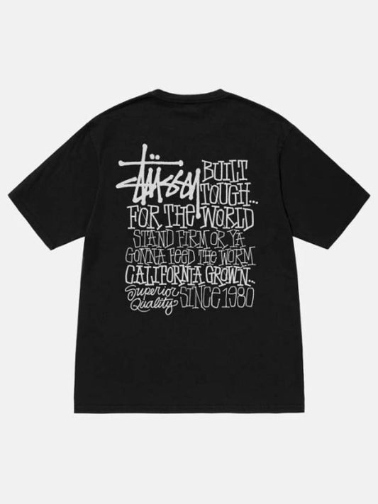 California Grown Pigment Dyed T Shirt 24F1905075 Black - STUSSY - BALAAN 1