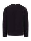 Rib Cuff Hem 4 Bar Virgin Wool Sweater Grey - THOM BROWNE - BALAAN 3