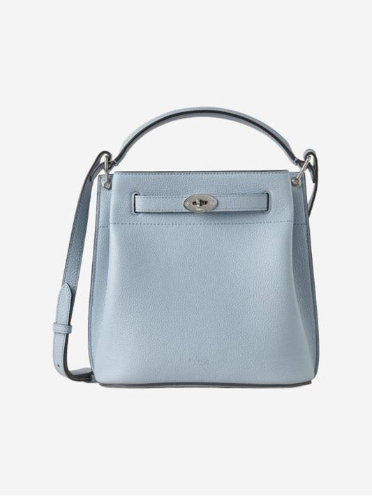 Small Classic Grain Islington Bucket Bag Poplin Blue - MULBERRY - BALAAN 1