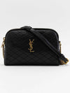 Gaby Quilted Lambskin Chain Cross Bag Black - SAINT LAURENT - BALAAN 2