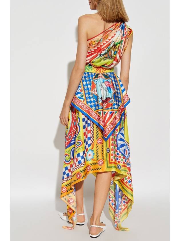 graphic print one-shoulder dress F6J6PTGDS12 - DOLCE&GABBANA - BALAAN 5