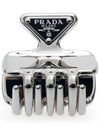 Metal Hair Clip Steel Grey - PRADA - BALAAN 3