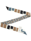 FF Motif Printed Narrow Silk Scarf - FENDI - BALAAN 4