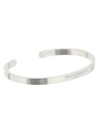 Logo Engraved Cuff Bracelet Silver - MAISON MARGIELA - BALAAN 1