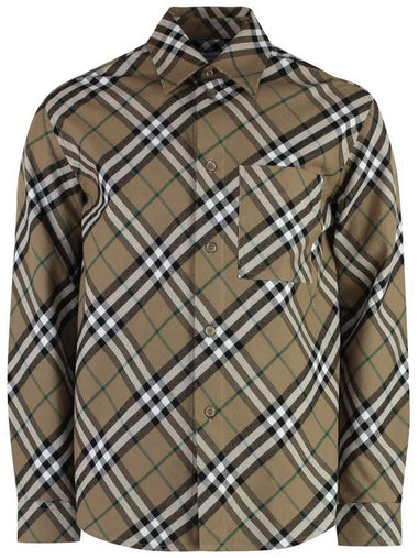 Burberry Checked Cotton Shirt - BURBERRY - BALAAN 1