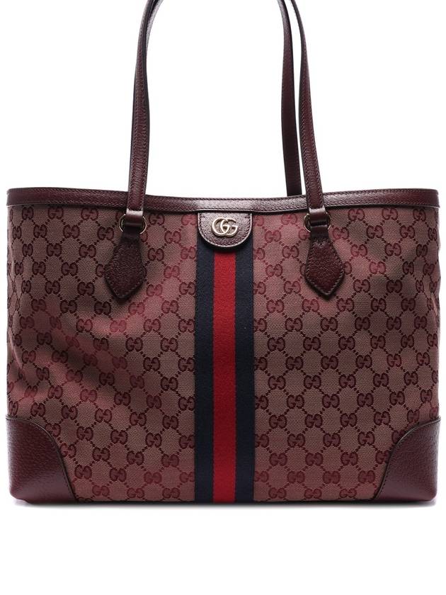 GG Ophidia Medium Supreme Leather Tote Bag Burgundy - GUCCI - BALAAN 2