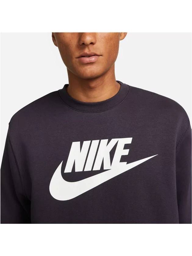 Club Graphic Crew Neck Sweatshirt Deep Purple - NIKE - BALAAN 3