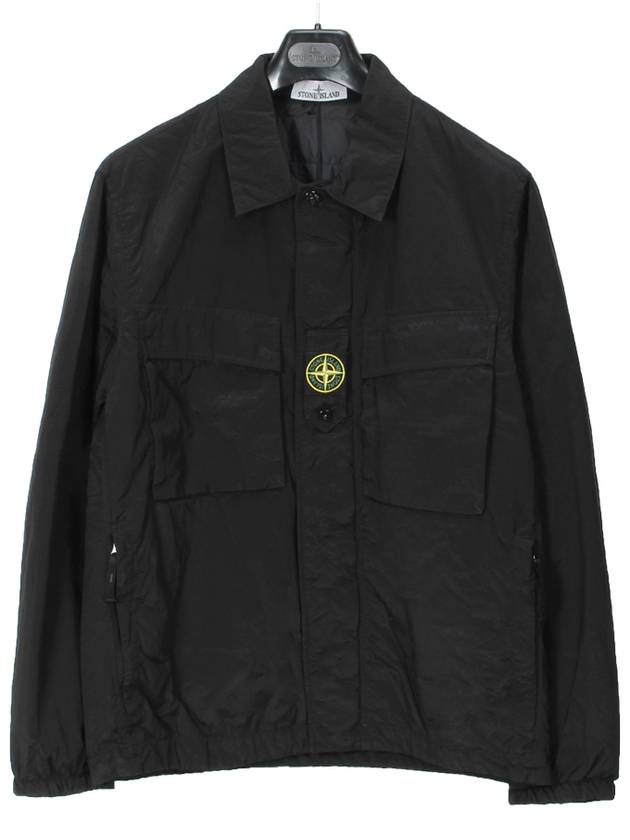 Lightweight Shirt Jacket Black - STONE ISLAND - BALAAN 2