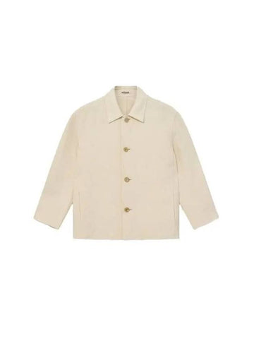 Cotton Moel Melton Hand sewn Jacket A23SJ04MW IVORY WHITE - AURALEE - BALAAN 1