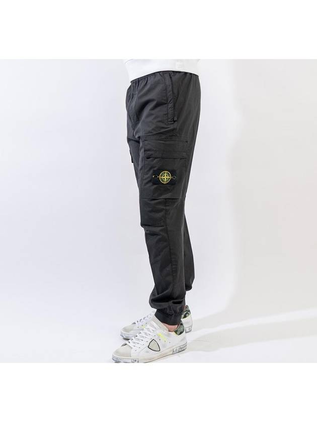 Wappen Patch Cargo Track Pants Black - STONE ISLAND - BALAAN 4