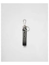 Logo Saffiano Leather Key Holder Black - PRADA - BALAAN 2