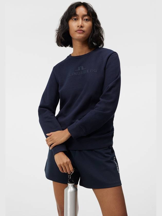 Women's Alpha Crew Neck Sweater Navy - J.LINDEBERG - BALAAN 4