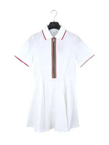 Women s cotton zip up dress keiley white 8084418 A1464 - BURBERRY - BALAAN 1