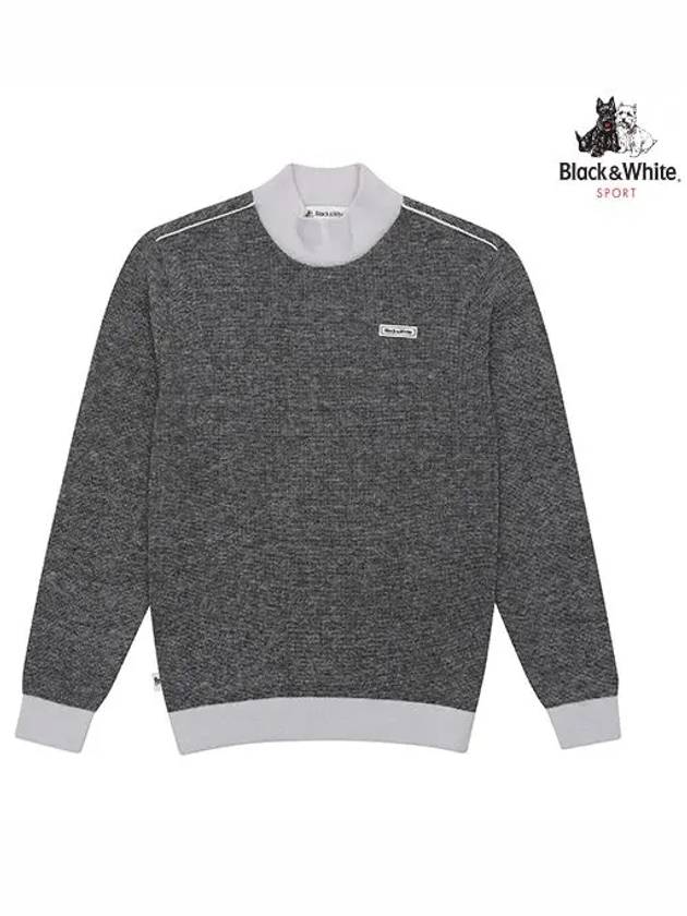 Two-tone high neck sweater 2613GXKWGREY - BLACK&WHITE - BALAAN 1