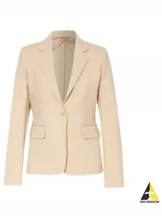 Alarico Flap Pocket Blazer Wool Jacket Beige - MAX MARA - BALAAN 2