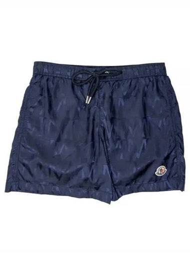 24 2C00015 597NM F77 Logo Patch Swim Shorts - MONCLER - BALAAN 1