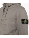 Cotton Twill Stretch Hooded Jacket Dove Grey - STONE ISLAND - BALAAN 6