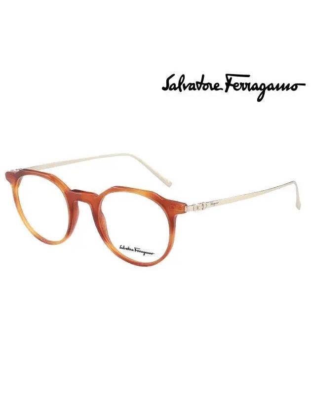 Eyewear Round Eyeglasses Brown - SALVATORE FERRAGAMO - BALAAN 3