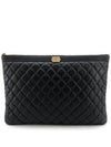 Lambskin gold boy clutch large - CHANEL - BALAAN 2