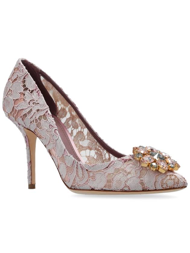 Bellucci Lace Pumps Heel Pink - DOLCE&GABBANA - BALAAN 5