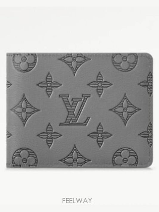 Monogram Shadow Multiple Half Wallet Grey - LOUIS VUITTON - BALAAN 2