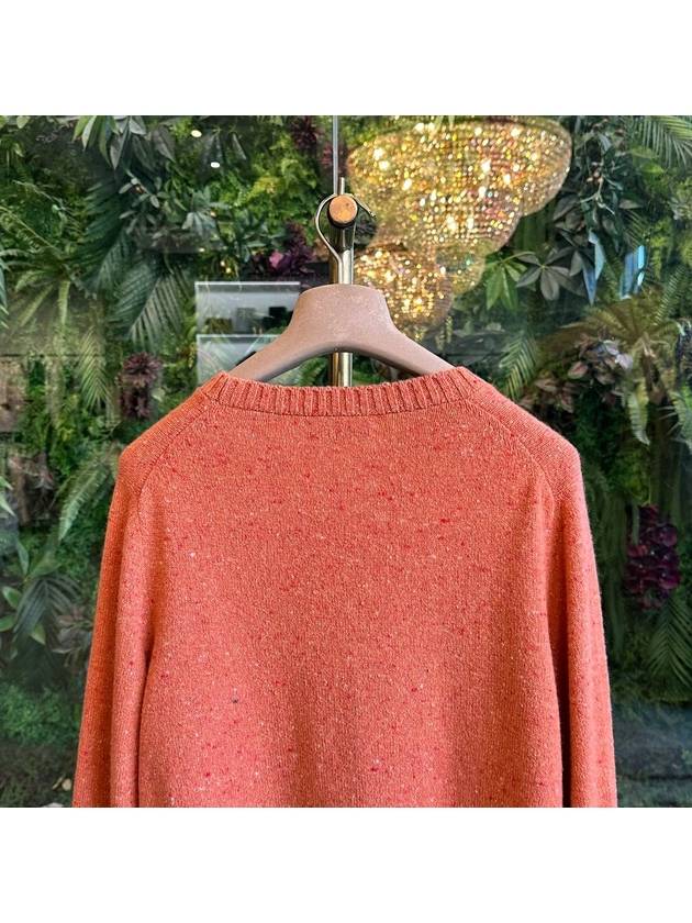 Crew Neck Knit Top Orange - BRUNELLO CUCINELLI - BALAAN 6