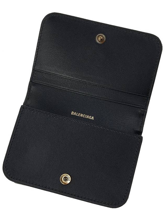 Logo Plaque Monaco Card Wallet Black - BALENCIAGA - BALAAN 8