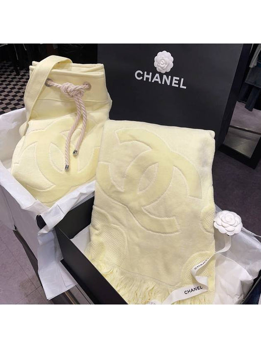 Backpack Nylon Beach Towel Backpack Ivory Large - CHANEL - BALAAN 1