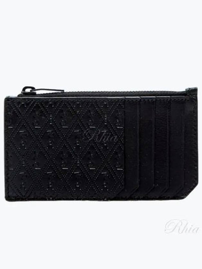 Monogram Zipper Card Wallet Black - SAINT LAURENT - BALAAN 2