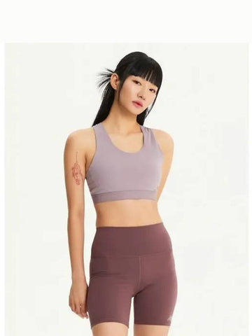 NBN9E4P042 WOMEN Slick Bra Top PURPLE - NEW BALANCE - BALAAN 1